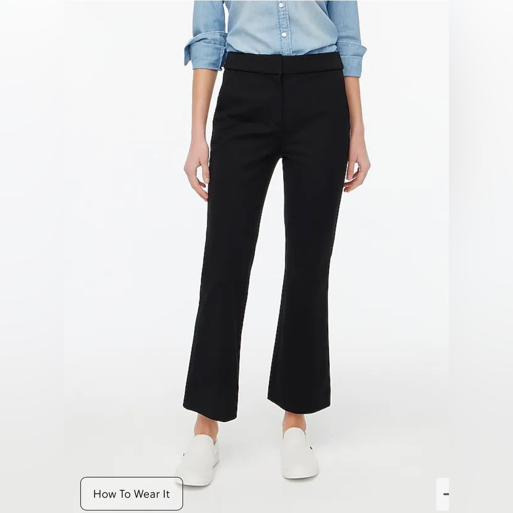 Women’s J Crew Kelsey Flare pant - Size 0, Black New